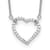 Rhodium Over 14K White Gold Lab Grown Diamond Heart Pendant Necklace