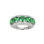 Green And White Cubic Zirconia Platinum Over Sterling Silver Ring 7.44ctw