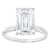 Lab-Grown Diamond Emerald-Cut Solitaire Ring In 14K White Gold 4.00ct