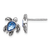 Rhodium Over Sterling Silver Antiqued Crystal September Birthstone
Turtle Earrings