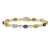 14k Yellow and White Gold with Rhodium Over 14k Yellow Gold Rainbow
Gemstone and Diamond Bracelet