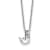 White Lab-Grown Diamond F VS 14K White Gold "J" Initial
Necklace 2.25ct