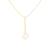 14k Yellow Gold 8mm Cultured Freshwater pearl Pendant, 18" Chain Included