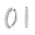 1.25ctw Diamond Hoop Earrings in 14k White Gold