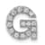 Rhodium Over 14K White Gold Diamond Letter G Initial Charm
