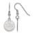 Rhodium Over Sterling Silver NHL Edmonton Oilers LogoArt Dangle Earrings