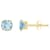 5mm Round Aquamarine 10k Yellow Gold Stud Earrings