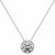 White Cubic Zirconia 14k White Gold Pendant With Chain 1.50ctw
