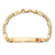 14k Yellow Gold Medical Red Enamel Figaro ID Bracelet