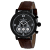 Christian Van Sant Men's Dominion Black Dial, Brown Leather Strap Watch