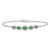 Rhodium Over 14k White Gold Marquise Emerald Bracelet