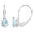 6x4mm Pear Shape Aquamarine Rhodium Over 10k White Gold Drop Earrings