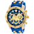 Invicta Pro Diver 50mm Blue Dial Silicone, Stainless Steel Band Quartz Watch