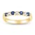 Sapphire and Diamond 14k Yellow Gold Band Ring 0.50ctw