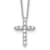 Rhodium Over 10k White Gold 0.50 ctw Diamond Cross Pendant with 18 inch
Cable Chain