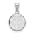 Rhodium Over Sterling Silver MLB Minnesota Twins LogoArt Circle Pendant
