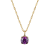 Purple And White Cubic Zirconia 18k Yellow Gold Over Silver February
Birthstone Pendant 5.81ctw