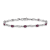 Rhodium Over 14k White Gold Diamond and Ruby Bracelet