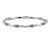 Rhodium Over 14k White Gold Diamond and Emerald Bracelet