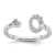 Rhodium Over 14K White Gold Lab Grown Diamond VS/SI GH, Initial C
Adjustable Ring