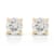 Certified White Lab-Grown Diamond H-I SI 14k Yellow Gold Solitaire Stud
Earrings 0.50ctw