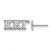 Rhodium Over Sterling Silver LogoArt Extra Small Post Earrings