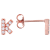 White Cubic Zirconia 18K Rose Gold Over Sterling Silver K Earrings 0.25ctw