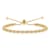 Rachel Zoe CZ Adjustable Tennis Bracelet in 14K Gold Over Brass