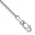 Rhodium Over 10k White Gold Spiga Link Anklet