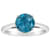 8mm Round London Blue Topaz Rhodium Over Sterling Silver Ring
