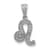 Rhodium Over 14K White Gold Diamond Leo Zodiac Pendant