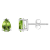 6x4mm Pear Shape Peridot 14k White Gold Stud Earrings