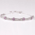 Rhodium Over Sterling Silver Oval Pink Sapphire and White Zircon Bolo
Bracelet 1.1ctw