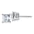 Rhodium Over 14K White Gold 2.50ct. 6.0mm Princess G H I True Light
Moissanite Earrings