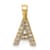 14K Yellow Gold Diamond Letter A Initial with Bail Pendant