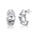 Waffled Wave Drop Earrings In Rhodium Over Brass