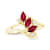 0.41ctw Diamond and Ruby Marquise Ring in 14k Yellow Gold