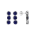 Lab Created Blue Sapphire Platinum Over Silver September Birthstone
Earrings 4.94ctw