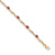 10k Yellow Gold Diamond and Oval Red Ruby Bracelet