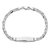 Rhodium Over 14k White Gold Polished Soft Diamond Shape Mariner Link ID Bracelet