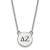 Rhodium Over Sterling Silver LogoArt Delta Zeta Small Enamel Pendant Necklace