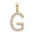 10k Yellow Gold Diamond Letter G Initial Pendant