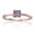 Square Lab Created Alexandrite 14K Rose Gold Over Sterling Silver
Solitaire Ring, 0.55ct