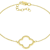 Clover Station Bracelet In 18K Gold Over Sterling Silver