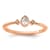 14K Rose Gold Petite Pear Diamond Ring 0.13ctw