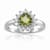 Heart Shape Peridot with White Topaz Accents Sterling Silver Ring, 1.30ctw