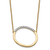 14k Yellow Gold and Rhodium Over 14k Yellow Gold Sideways Diamond
Initial O Pendant 18 Inch Necklace