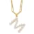Gold Tone Sterling Silver 3-5.5mm Freshwater Cultured Pearl LETTER M
18-inch Necklace