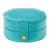 Teal Round Double Layer Jewelry Box with Mirror