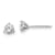 Rhodium Over 14K Gold Certified Lab Grown Diamond 1/2ct. VS/SI GH+, 3
Prong Stud Earrings